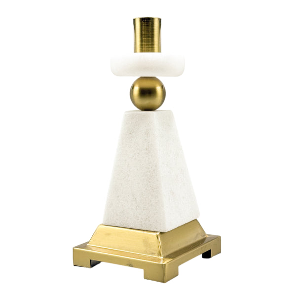 Caldel Stand White Marbel Gold Metal Base - 10.7 X 4.8