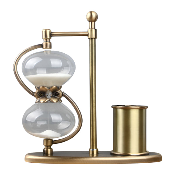 Pen Holder Hourglass Timer Creative Clock