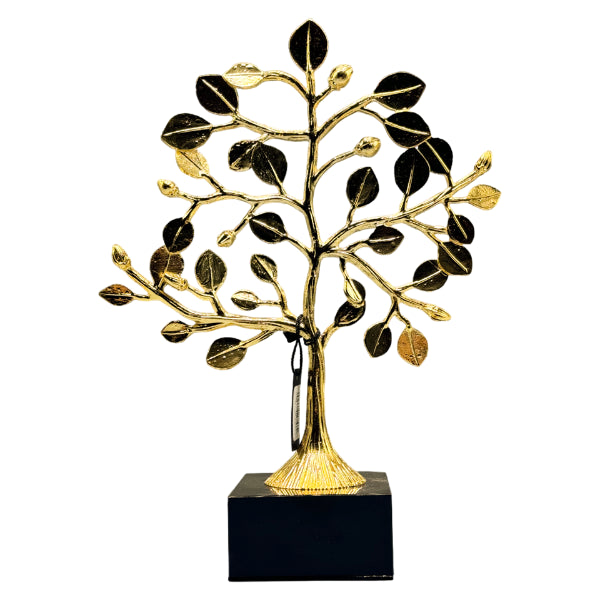 Gold/Black Metal Tree Black Marbel Base