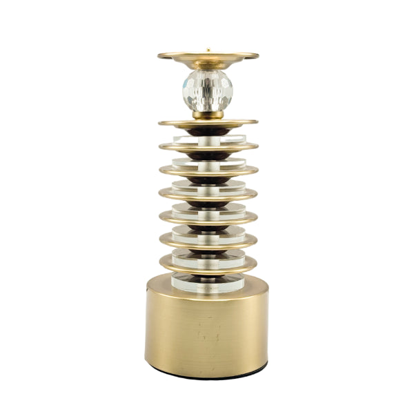 Gold Metal Candle Stand - 12 X 4.8