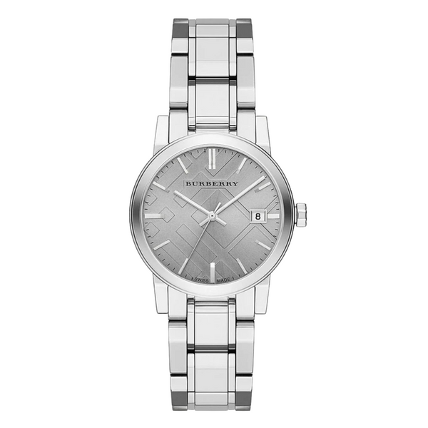 Burberry The City Grey Stainless Steel Grey Dial Quartz Watch for Ladies - BU9143