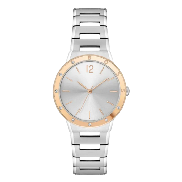 Hugo Boss Breath Silver Stainless Steel Silver Dial Quartz Watch for Ladies - 1502646