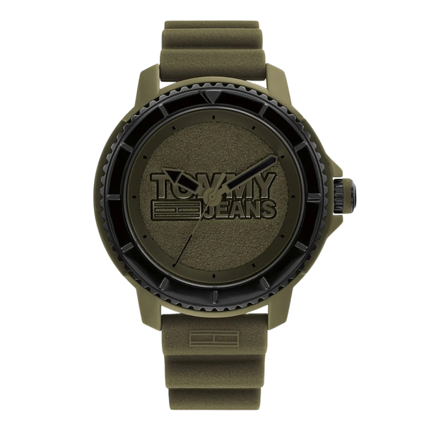 Tommy Hilfiger TOKYO Green Silicone Strap Green Dial Quartz Watch for Gents - 1792002