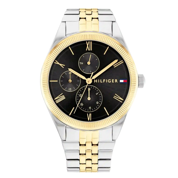 Tommy Hilfiger Monica Two-tone Stainless Steel Black Dial Quartz Watch for Ladies - 1782591