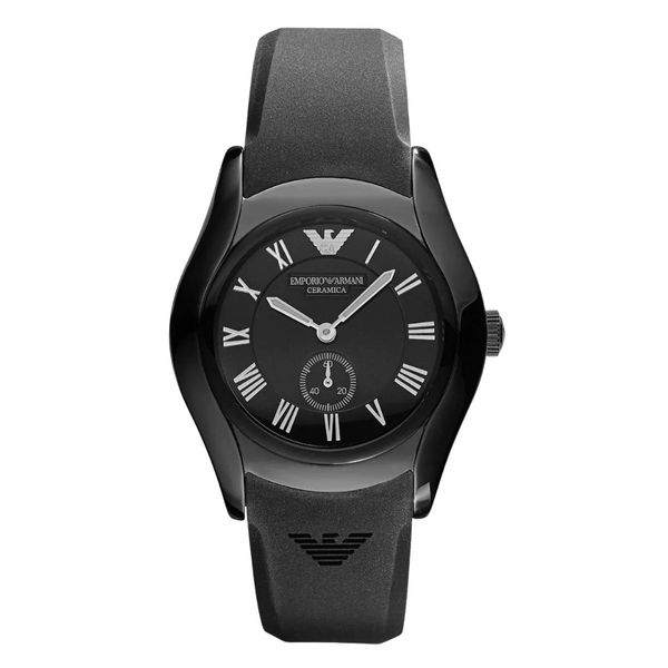 Emporio Armani Sportivo Black Silicone Strap Black Dial Quartz Watch for Gents - AR1432
