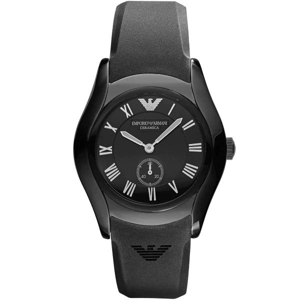 Emporio Armani Sportivo Black Silicone Strap Black Dial Quartz Watch for Gents - AR1432