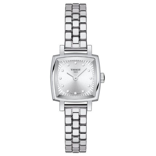 Tissot Lovely Square Silver Stainless Steel Silver Dial Quartz Watch for Ladies - T058.109.11.036.01