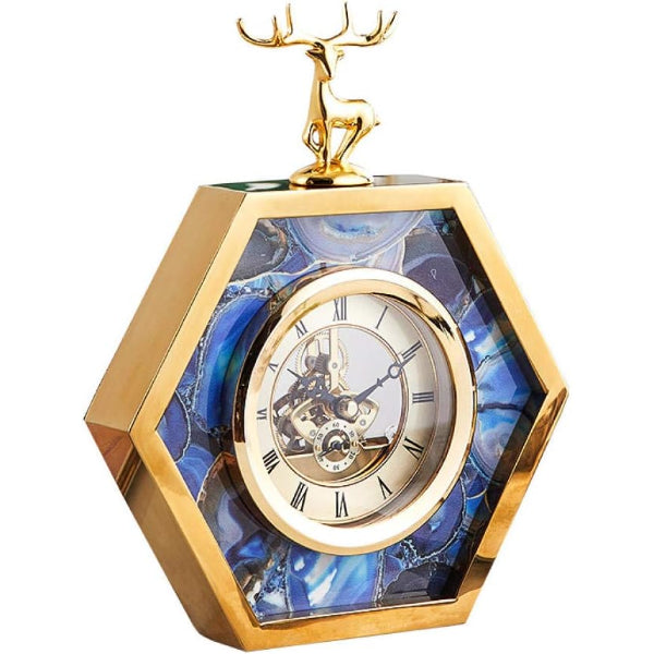 Gold Metal Pendulum Table Clock