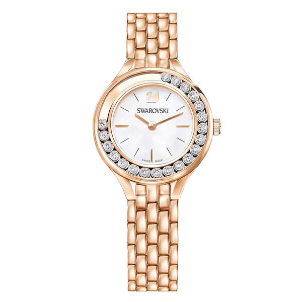 Swarovski Lovely Crystals Rose Gold Stainless Steel Silver Dial Quartz Watch for Ladies - 5261496