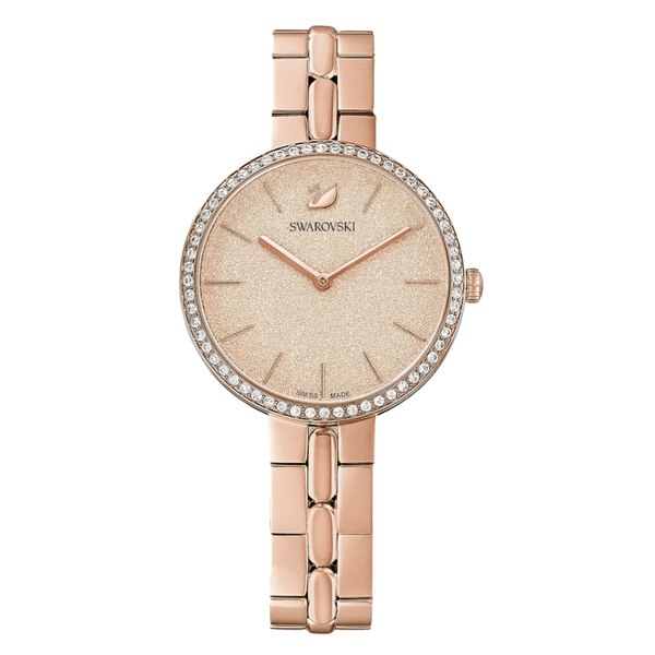 Swarovski Cosmopolitan Rose Gold Stainless Steel Rose Dial Quartz Watch for Ladies - 5517800