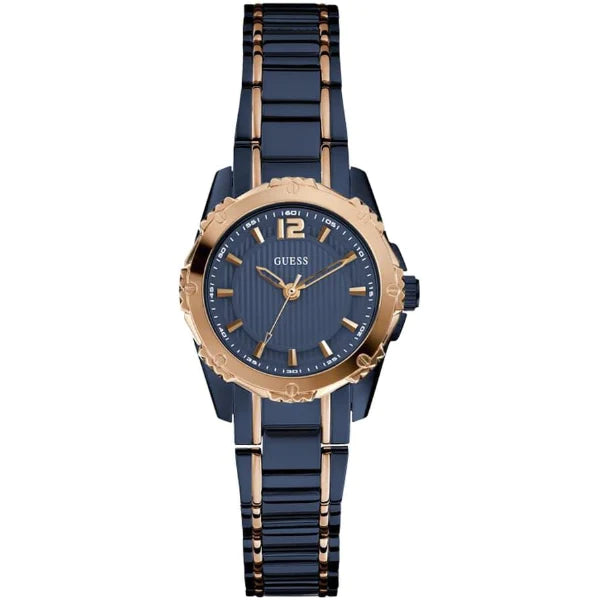 Guess Blue Stainless Steel Blue Dial Quartz Watch for Ladies - W0234L4