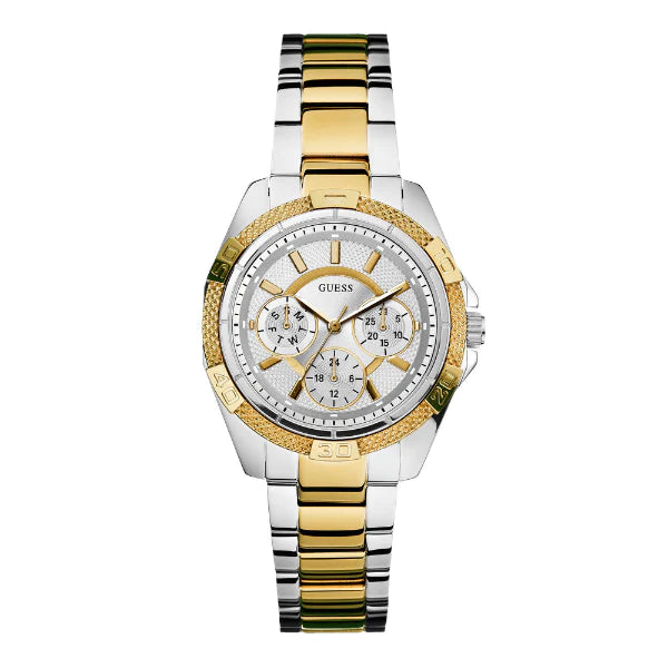 Guess Two-tone Stainless Steel Silver Dial Quartz Watch for Ladies - W0235L2