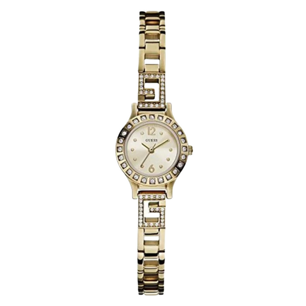 Guess Gold Stainless Steel Gold Dial Quartz Watch for Ladies - W0411L2
