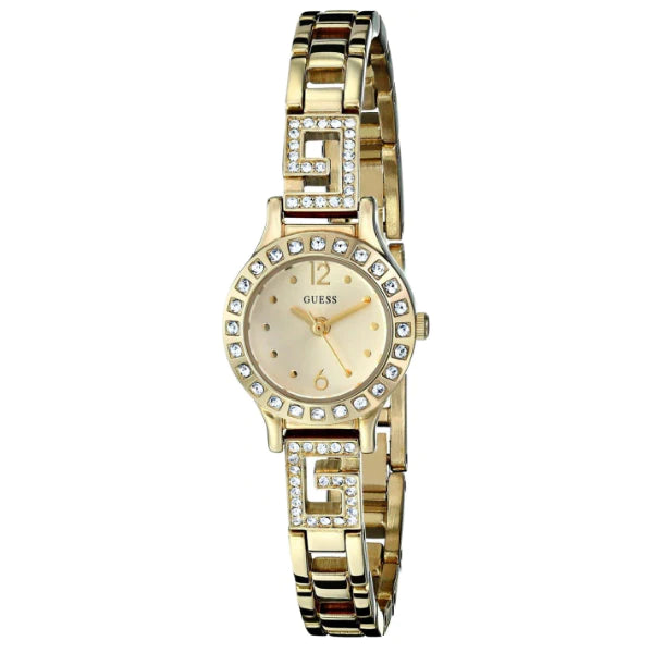 Guess Gold Stainless Steel Gold Dial Quartz Watch for Ladies - W0411L2