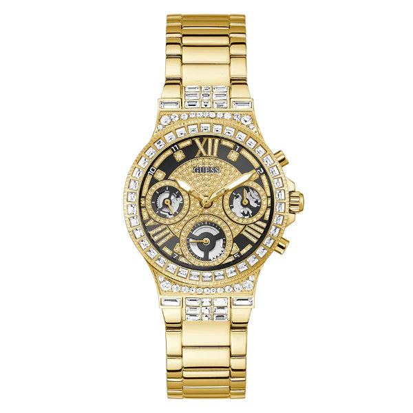 Guess Gold Stainless Steel Gold Dial Quartz Watch for Ladies - GW0320L5