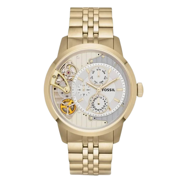 Fossil Gold Stainless Steel Gold Dial Automatic Watch for Gents - ME1137