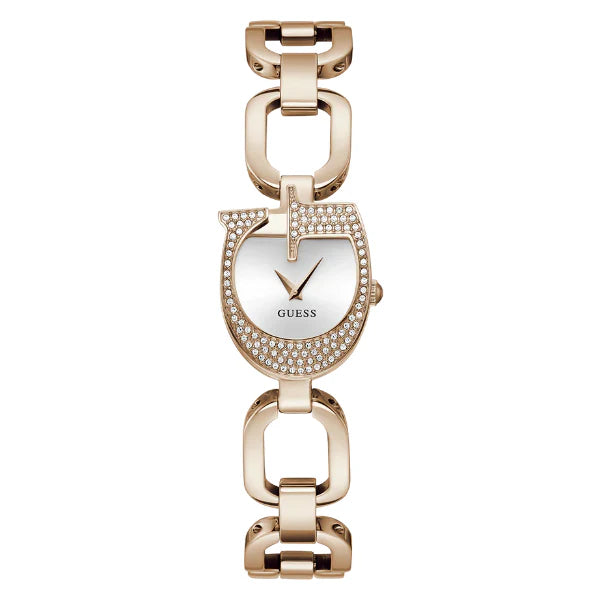 Guess Gia Rose Gold Stainless Steel Silver Dial Quartz Watch for Ladies - GW0683L3