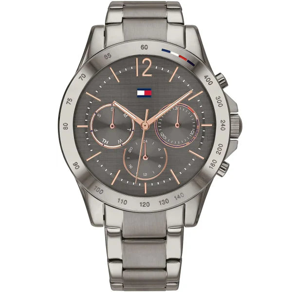 Tommy Hilfiger Haven Grey Stainless Steel Grey Dial Chronograph Quartz Watch for Gents - 1782196