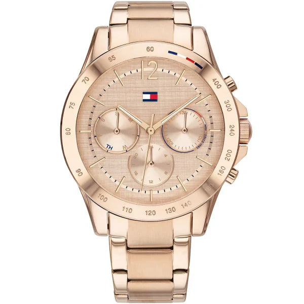 Tommy Hilfiger Haven Rose Gold Stainless Steel Rose Gold Dial Chronograph Quartz Watch for Gents - 1782197