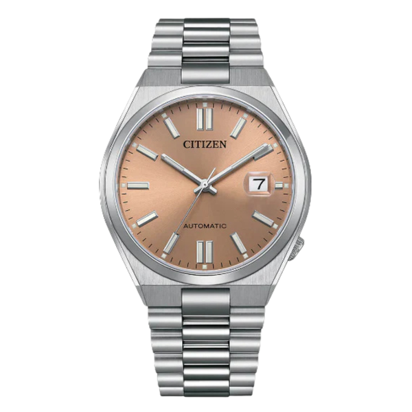 Citizen Tsuyosa Silver Stainless Steel Warm Sand Dial Automatic Watch for Gents - NJ0158-89Y