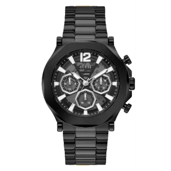Guess EDGE Black Stainless Steel Black Dial Chronograph Quartz Watch for Gents - GW0539G3