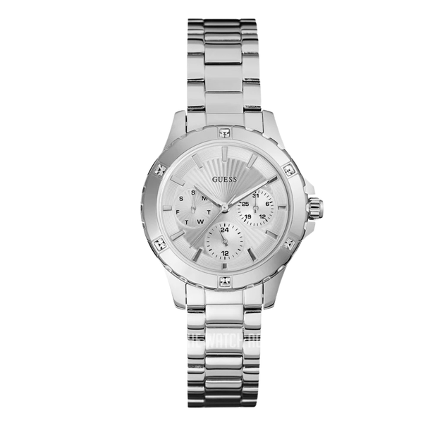 Guess Mist Silver Stainless Steel Silver Dial Quartz Watch for Ladies - W0443L1