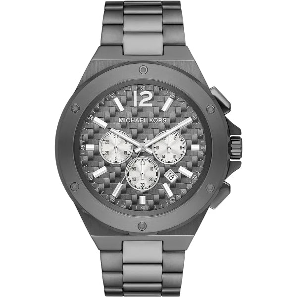 Michael Kors Lennox Gunmetal Stainless Steel Grey Dial Chronograph Quartz Watch for Gents - MK9102
