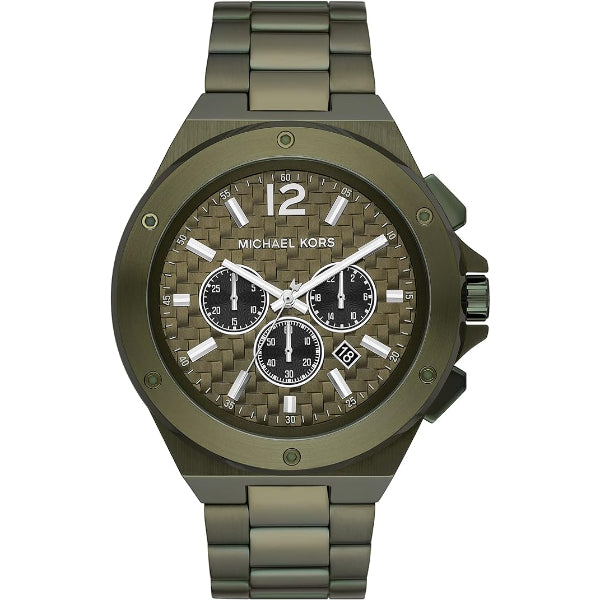 Michael Kors Lennox Green Stainless Steel Green Dial Chronograph Quartz Watch for Gents - MK9103