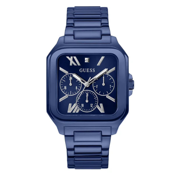 Guess Blue Stainless Steel Blue Dial Quartz Watch for Gents - GW0631G3