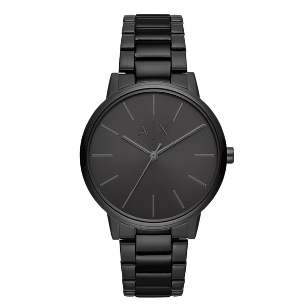Armani Exchange Cayde Black Stainless Steel Black Dial Quartz Watch for Gents - AX2701