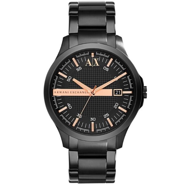 Armani Exchange Black Stainless Steel Black Dial Quartz Watch for Gents - AX2150