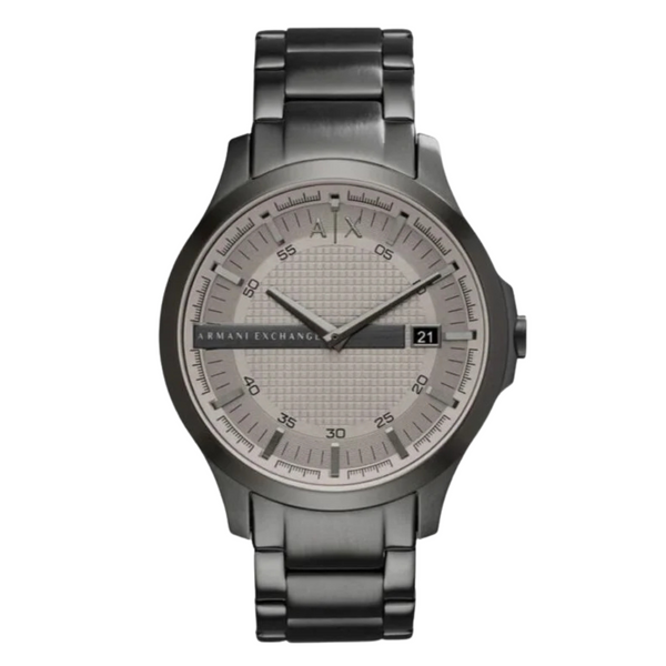 Armani Exchange Gunmetal Stainless Steel Gunmetal Dial Quartz Watch for Gents - AX2194