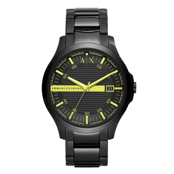 Armani Exchange Black Stainless Steel Black Dial Quartz Watch for Gents - AX2407
