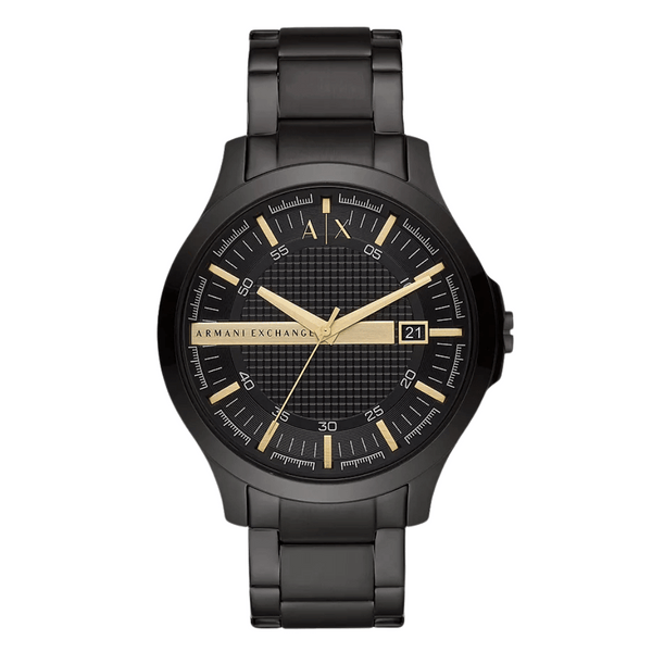 Armani Exchange Black Stainless Steel Black Dial Quartz Watch for Gents - AX2413
