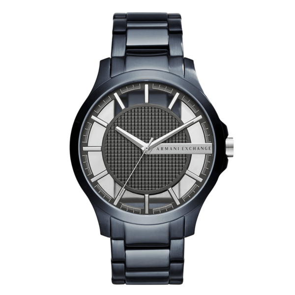 Armani Exchange Blue Stainless Steel Grey Dial Quartz Watch for Gents - AX2401