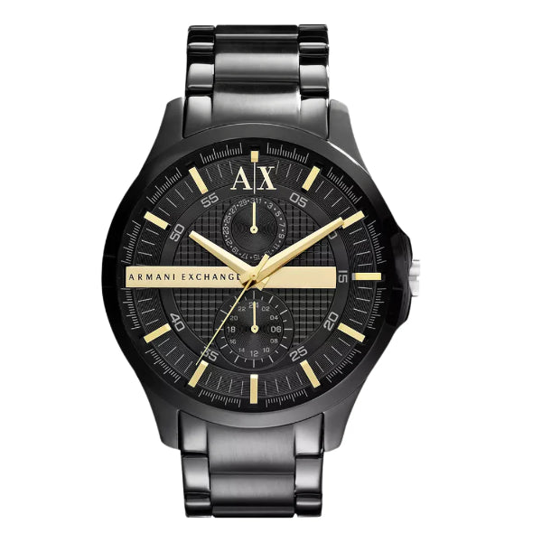 Armani Exchange Black Stainless Steel Black Dial Quartz Watch for Gents - AX2121
