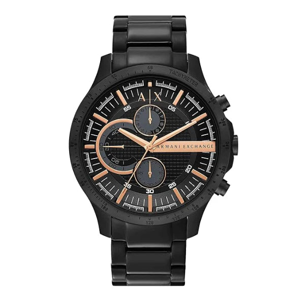 Armani Exchange Black Stainless Steel Black Dial Chronograph Quartz Watch for Gents - AX2429