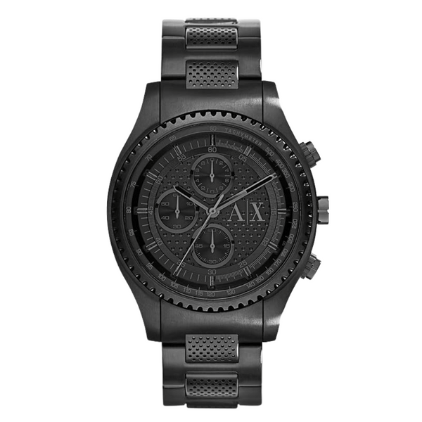 Armani Exchange Black Stainless Steel Black Dial Chronograph Quartz Watch for Gents - AX1605