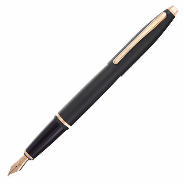 Cross Calais Matte Black Rose Gold Fountain Pen - AT0116-23