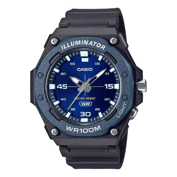 Casio Illuminator Black Resin Strap Blue Dial Quartz Watch for Gents - MW-620H-2AVDF