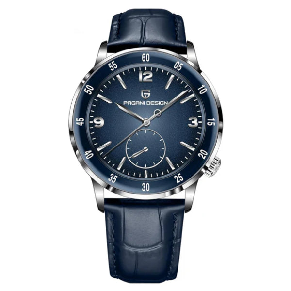 Pagani Design Blue Leather Strap Blue Dial Automatic Watch for Gents - PD1790