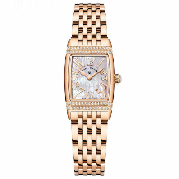 Pagani Design  Rose Gold Stainless Steel White Dial Quartz Watch for Ladies - PD-1737L