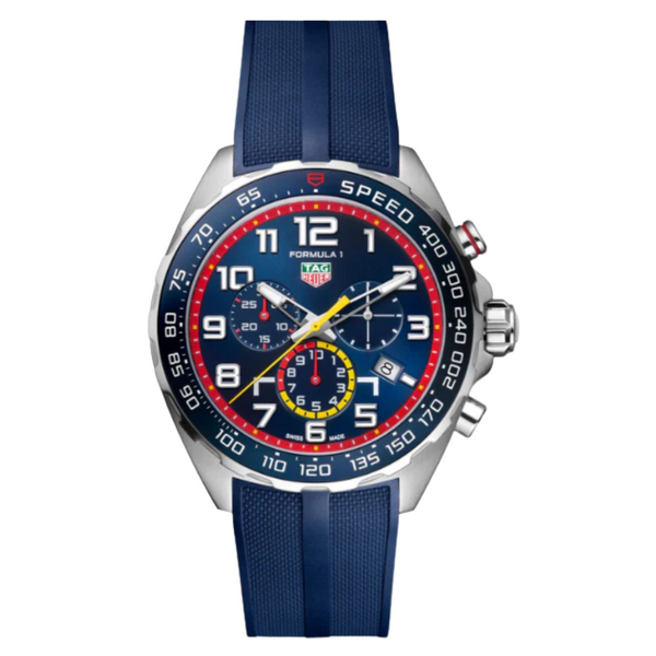 Tag Heuer Formula 1 Blue Rubber Strap Blue Dial Chronograph Quartz Watch for Gents - CAZ101AL.FT8052