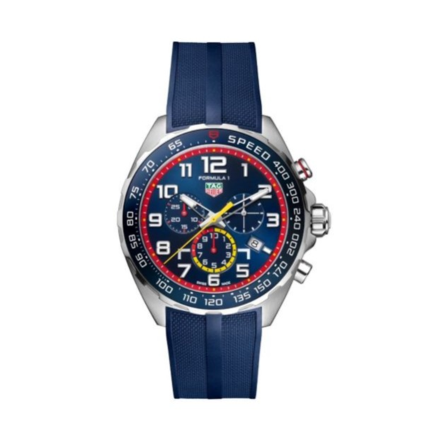 Tag Heuer Formula 1 Blue Rubber Strap Blue Dial Chronograph Quartz Watch for Gents - CAZ101AL.FT8052