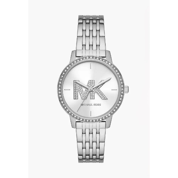 Michael Kors Melissa Silver Stainless Steel Silver Dial Quartz Watch for Ladies - MK4370