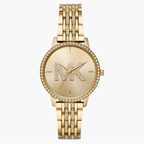 Michael Kors Melissa Gold Stainless Steel Gold Dial Quartz Watch for Ladies - MK4371