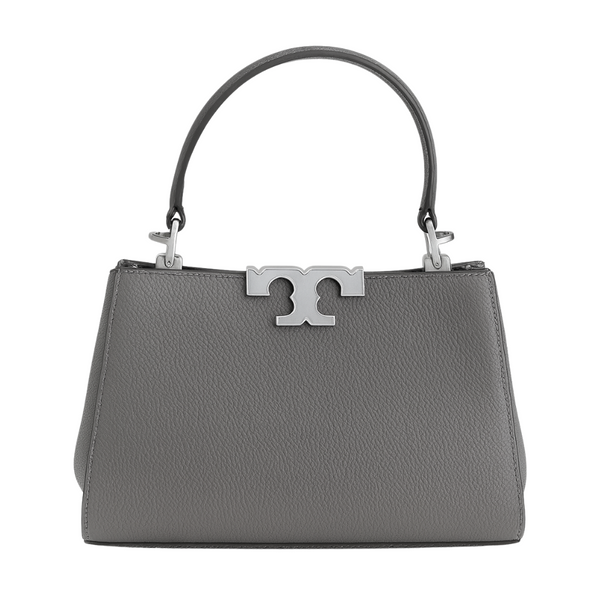 Tory Burch Eleanor Pebbled Leather Satchel Bag Wild Mushroom - TB53215