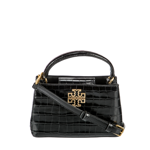 Tory Burch Britten Embossed Micro Satchel Black - TB142566