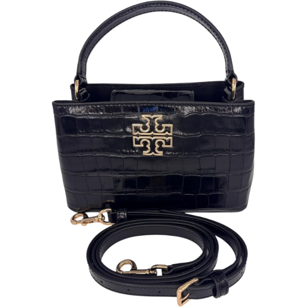 Tory Burch Britten Embossed Micro Satchel Black - TB142566