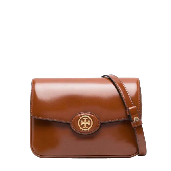 Tory Burch Robinson Spazzolato Convertible Shoulder Brown Bag  - TB143122